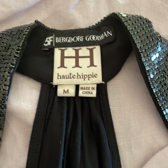 Haute hippie asymmetrical top with beading and T-back - Picture 2 of 7